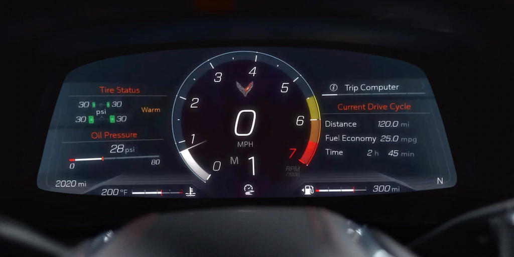 2020 Corvette Dash Technology